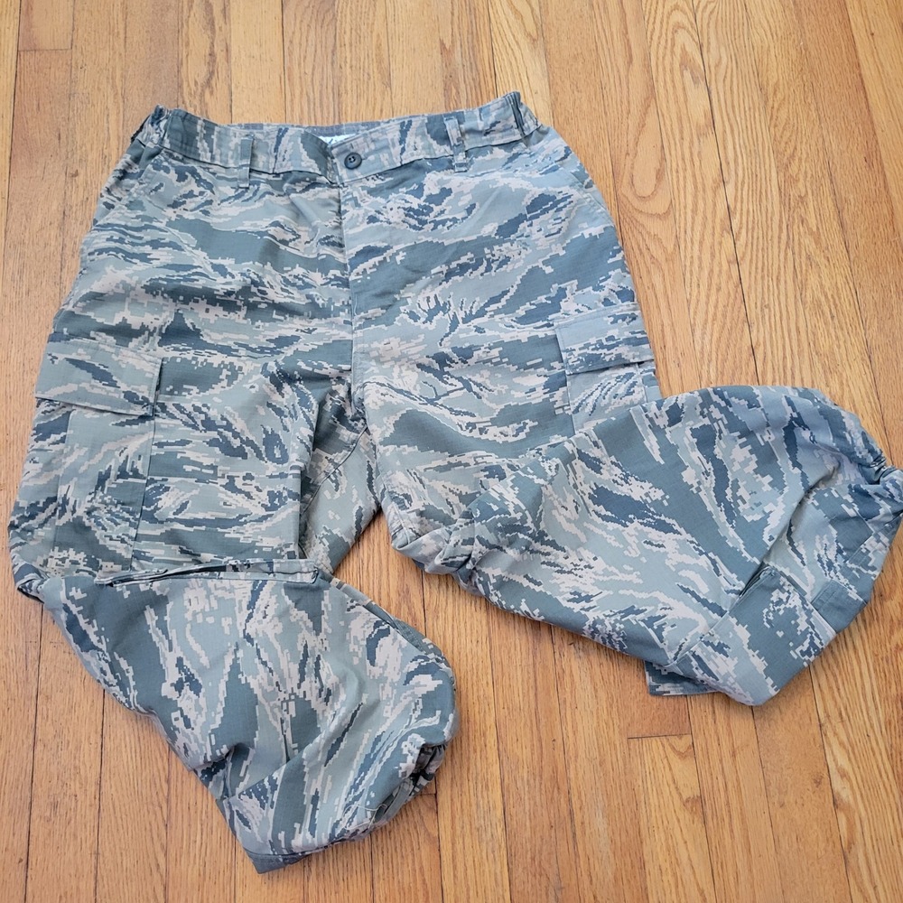US Air Force 36R‎ Utility Trousers Grey Digital Tiger Stripe Camo ABU Military